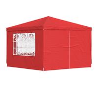 vidaXL Carpa de Fiesta 300 x 300 x 255 cm Rojo PE y Acero, Toldo Moderno, Carpa para Fiestas, Refugio de Eventos, pabellón de jardín, Picnic y más