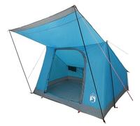 vidaXL Carpa de Camping Azul para 2 Personas, Ideal para el Aire Libre, Impermeable. Está Hecha de Tela de poliéster con Cremallera y Recubrimiento PU. Tiene un diseño Transpirable y Mide 223 x 163
