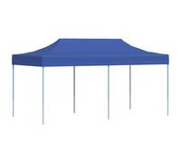 vidaXL Carpa de Fiesta de Jardín Plegable Pop-Up Acero Tela Azul 3x6 m Cenador