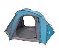 vidaXL Carpa de senderismo con pajarita impermeable para 3 personas, azul moderno, cubierta de camping resistente al agua, diseño ligero y portátil, fácil instalación, para 1 persona al aire libre