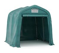 vidaXL Carpa Garaje de Almacenamiento Cenador Cubierta Tienda Patio Exterior Aire Libre Almacenaje Impermeable Duradera PVC Verde 2,4x2,4 m