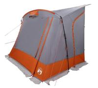vidaXL Carpa Grande Impermeable para Acampadas al Aire Libre en Gris y Naranja. Hecha de Poliéster Tafetán, es fácil de Montar familias. Ofrece un Refugio ventilado, es ignífuga y es