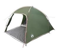 vidaXL Carpa Grande Verde de Camping de - Tejido de Poliéster, Estructura de Fibra de Vidrio, Impermeable y Resistente a UV, Diseño de Cabina Portátil para Uso Exterior, Fácil de Armar, Espaciosa 37