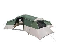vidaXL Carpa Grande Verde de para Camping, Hecha de poliéster y Fibra de Vidrio. Tiene Cerradura con Cremallera, es Impermeable y Solo para Usar afuera. Resistente al Clima, Ofrece un diseño Amplio