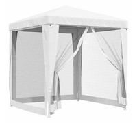 vidaXL Carpa para Celebraciones con 4 Paredes de Malla Blanco 2x2 m