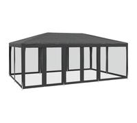 vidaXL Carpa para Fiestas 10 Paredes de Malla HDPE Gris Antracita 6x4m