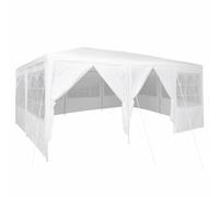 vidaXL - Tienda de fiesta con 10 paredes blancas (6 x 4 m), color blanco
