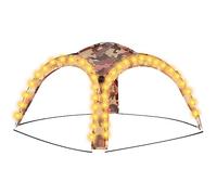 vidaXL Carpa para Fiestas con LED y 4 Paredes Pabellón de Eventos Tienda Jardín Patio Exterior Camping Piscina Infantil Camuflaje 3,6x3,6x2,3 m