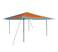 vidaXL Carpa para Fiestas Naranja de Tela Oxford 400 x 227/236/245 cm, fácil de Montar para Eventos al Aire Libre. Trae el toldo con Marco ya Armado, Cuerdas de sujeción, Clavos para el Suelo y una