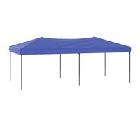 vidaXL Carpa para Fiestas Plegable, Cenador para Bodas Camping, Toldo Exterior Resistente al Agua, Carpa para Jardín Terraza, Azul 3x6 m