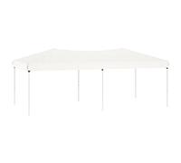vidaXL Carpa para Fiestas Plegable, Cenador para Bodas Camping, Toldo Exterior Resistente al Agua, Carpa para Jardín Terraza, Blanco 3x6 m