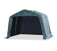 vidaXL Carpa para Ganado Desmontable Cobertizo Cenador Toldo Protección Refugio para Animales Caseta Exterior Aire Libre PVC Verde Oscuro 3,3x3,2m