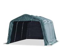 vidaXL Carpa para Ganado Desmontable Cobertizo Cenador Toldo Protección Refugio para Animales Caseta Exterior Aire Libre PVC Verde Oscuro 3,3x4,8 m
