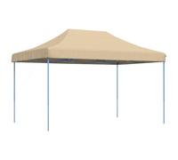 vidaXL Tienda de Fiesta Plegable Pop-Up Beige 440x292x315 cm, Tienda, Tienda de jardín, cenador de Camping, toldo cenador, cenador toldo