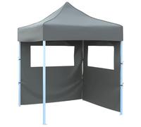 vidaXL Carpa Plegable Profesional 2 Paredes Celebraciones Toldo Aire Libre Decoración Pérgola Marquesina Boda Paraguas Parasol Jardín Acero Gris Antracita