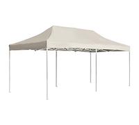 vidaXL Carpa Plegable Profesional Aluminio Cenador Pagoda Jardín Pérgola Fiestas Celebraciones Salones Estructuras Recintos Parasoles 6x3 m Crema