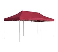 vidaXL Carpa Plegable Profesional Aluminio Cenador Pagoda Pérgola Fiestas Celebraciones Salones Estructuras Recintos Parasoles 6x3 m Rojo Vino Tinto