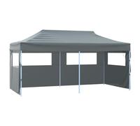 vidaXL Carpa Plegable Profesional con 4 Paredes Tienda Campamento de Fiesta Eventos al Aire Pabellón Gazebo Pabellón de Jardín Acero 3x6m Antracita