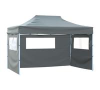 vidaXL Carpa Pleglable 3 Paredes 3x4,5 m Gris Antracita Toldo Tienda Cenador