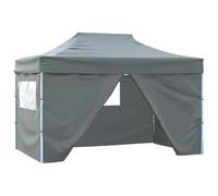 vidaXL Carpa plegable pop-up 3 x 4,5 m con 4 paredes gris antracita Patio Fiesta