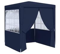 vidaXL Carpa Profesional Fiestas con Paredes Celebraciones Exterior Toldo Aire Libre Decoración Pérgola Marquesina Boda Paraguas Parasol Azul