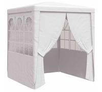 vidaXL Carpa Profesional Fiestas con Paredes Celebraciones Exterior Toldo Aire Libre Decoración Pérgola Marquesina Boda Paraguas Parasol Blanco
