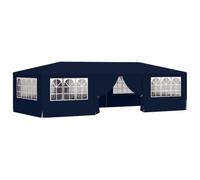 vidaXL Carpa Profesional para Fiestas con Paredes Tienda de Exterior Campamento Toldo de Eventos al Aire Pabellón Gazebo Almacenamiento 4x9m Azul