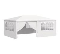 vidaXL Carpa Profesional para Fiestas con Paredes, Cenador para Bodas Acampada, Toldo Resistente al Agua, Carpa de Jardín Terraza, Blanco