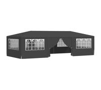 vidaXL Carpa Profesional para Fiestas con Paredes, Cenador para Bodas Acampada, Toldo Resistente al Agua, Carpa de Jardín Terraza, Gris