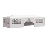vidaXL Carpa profesional para fiestas y bodas con paredes, toldo resistente al agua – Blanco