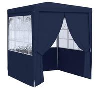 vidaXL Carpa Profesional para Fiestas con Paredes Exterior Toldo Aire Libre Decoración Pérgola Marquesina Boda Paraguas Parasol Celebraciones Azul