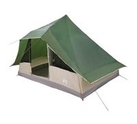 vidaXL Carpa Tipi Verde de para Camping | Tela Impermeable, acomoda hasta 10 Personas, diseño Transpirable, Cierre con Cremallera, fácil de Montar, Ideal para el Verano, Familiar, Retardante al fueg