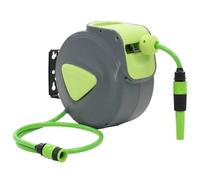 vidaXL Carrete de manguera retráctil automático de pared 10+1 m