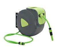 vidaXL Carrete de Manguera Retráctil Automático Pared 30+2m Jardín Bricolaje