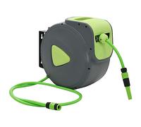 vidaXL Carrete de manguera retráctil automático de pared 30+2 m