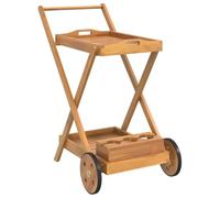 vidaXL Carrito Camarera Madera Maciza de Acacia 54x87x90 cm