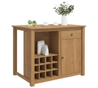 VidaXL - Carrito de cocina (2 unidades, cera de miel, 112 x 77 x 90 cm, carrito de cocina, talleres rústicos, gran almacenamiento, isla móvil, servidor de comida, carrito de bebidas, 2 unidades