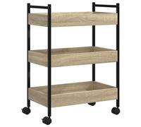 vidaXL Carrito de Cocina Madera de ingeniería Roble Sonoma 50x30x70 cm