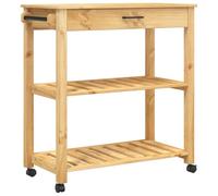 vidaXL Carrito de cocina Monza Madera maciza de pino 84x40x90 cm