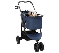 vidaXL Carrito Plegable para Mascotas Azul 78 x 54 x 101 cm Poliéster