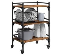 vidaXL Carro de Cocina Madera Vieja 50 x 35 x 75.5 cm, Carro de Cocina Durable, Carrito Industrial, Servicio de Madera, solución de Almacenamiento y Organizador