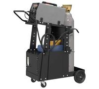 vidaXL Carro de soldadura Negro 91 x 47 x 96 cm Acero, Carro de soldadura resistente, carrito industrial con ruedas bloqueables, acabado suave, transportador de herramientas