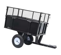 vidaXL Carro Remolque Inclinable Cortacésped Jardín Carrito Basculante Transporte Turba Estiércol Tractor Cortacésped Estándar Carga de 150 kg