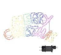 vidaXL Cartel de Navidad con 240 LED Multicolor 100 x 50 cm PVC, Sala, Decoración Navideña Moderna, Pantalla Exterior, Señal LED, Luces Multicolor, Accesorio Festivo