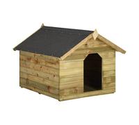vidaXL Casas para Perros Madera Pino Impregnada Verde Jardín Patio Mascota