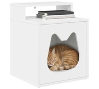 vidaXL Casa para Gatos Brillante 42,5 x 40 x 53,5 cm, Casa de Gato Moderna para Sala, Mueble Acogedor, Refugio fácil de armar, para tu Peludo Amigo