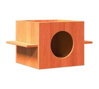 vidaXL Casa para Gatos Cera marrón 51x35x30 cm Madera Maciza Pino, casa para Gatos de Interior, Muebles para Gatos, caseta para Gatos