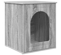 vidaXL Casa para Gatos Gris Sonoma 53 x 52 x 62 cm