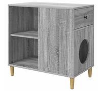 vidaXL Casa para Gatos Gris Sonoma 72 x 42.5 x 70 cm