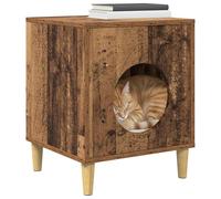 vidaXL Casa para Gatos Madera Envejecida 42,5 x 40 x 53 cm